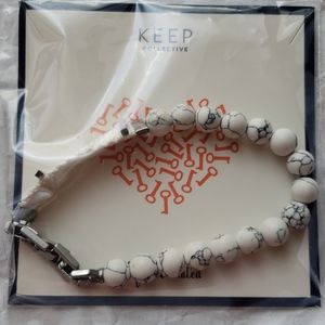 Beaded Stretch Keep Collective Bracelet